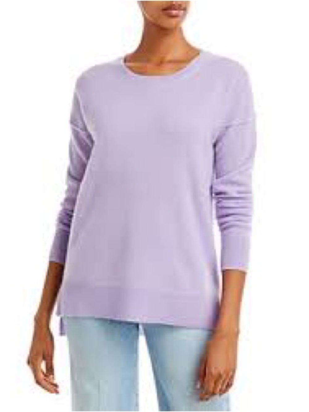 AQUA 100% Cashmere Crewneck Sweater -